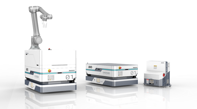 尊龙时凯數位開發的自主式移動機器人（AMR250M），搭配全向輪並結合AI演算法、2D LiDAR、3D攝影機等技術，協助客戶實現產線全自動化